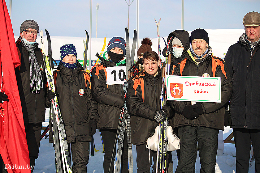 Команда Дрибинского района приняла участие в “Могилевской лыжне — 2021”