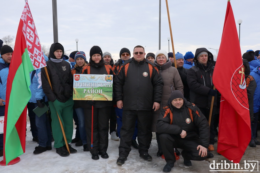 Команда Дрибинского района приняла участие в спортивном празднике «Могилевская лыжня — 2024»