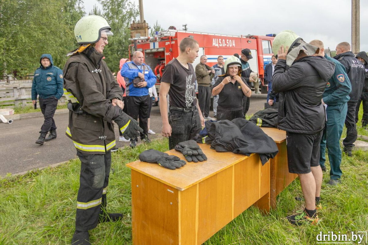 В Дрибине прошли соревнования среди гражданских формирований гражданской обороны